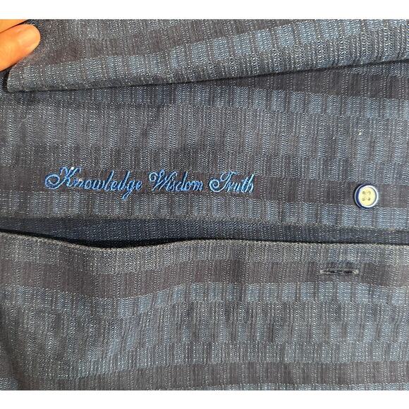 Robert Graham Woven Button Up Long Sleeve Shirt Blue Striped, size L - Picture 5 of 9